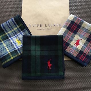 ラルフローレン(Ralph Lauren)の男女問わず人気・ギフトにも⭐️ラルフローレン ガーゼタオルハンカチ(ハンカチ/ポケットチーフ)