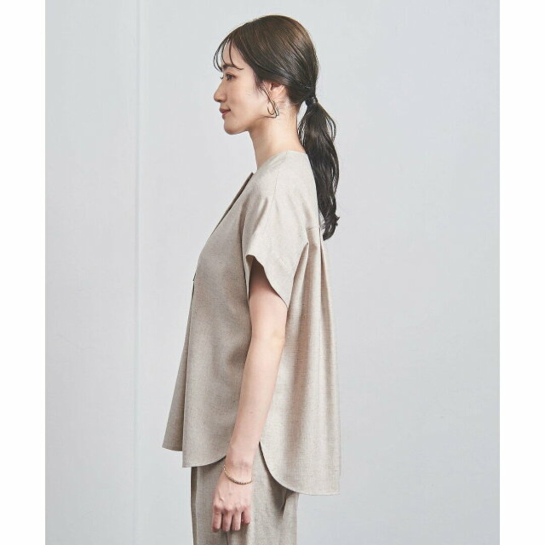 UNITED ARROWS - 【NATURAL】【FREE】ノーカラー スキッパー UNITED ARROWS - 【NATURAL】【FREE】ノーカラー スキッパー