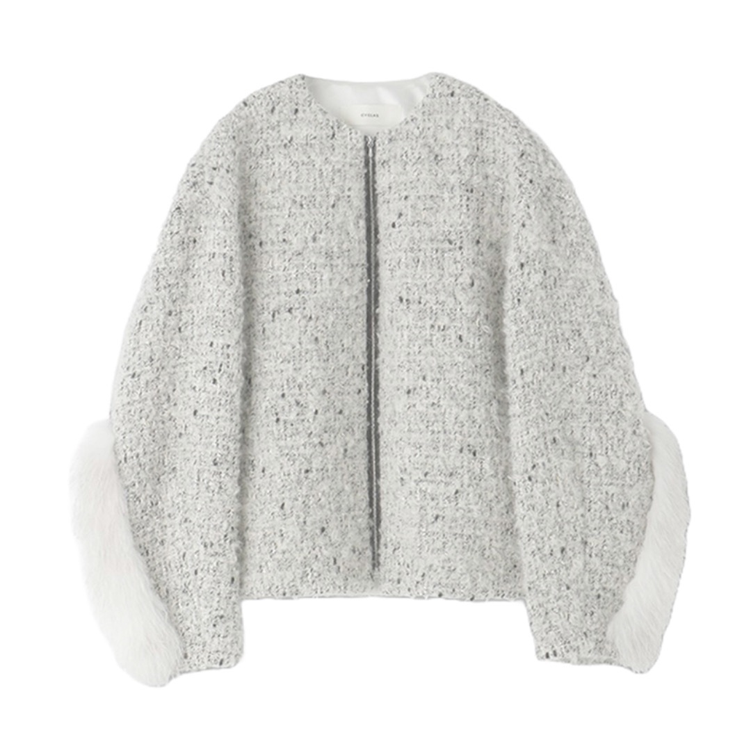 シクラス*23AW ブークレツイードブルゾン ファー ショートコート シクラス*23AW ブークレツイードブルゾン ファー ショートコート