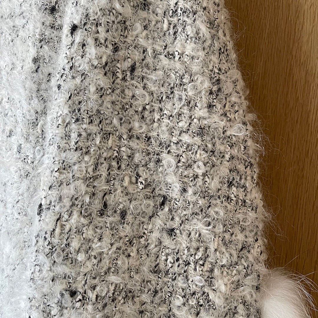 シクラス*23AW ブークレツイードブルゾン ファー ショートコート シクラス*23AW ブークレツイードブルゾン ファー ショートコート