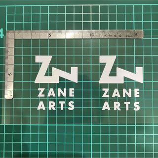 ゼインアーツ　ステッカー　ZANEARTS カッティングステッカー　白２枚　(その他)