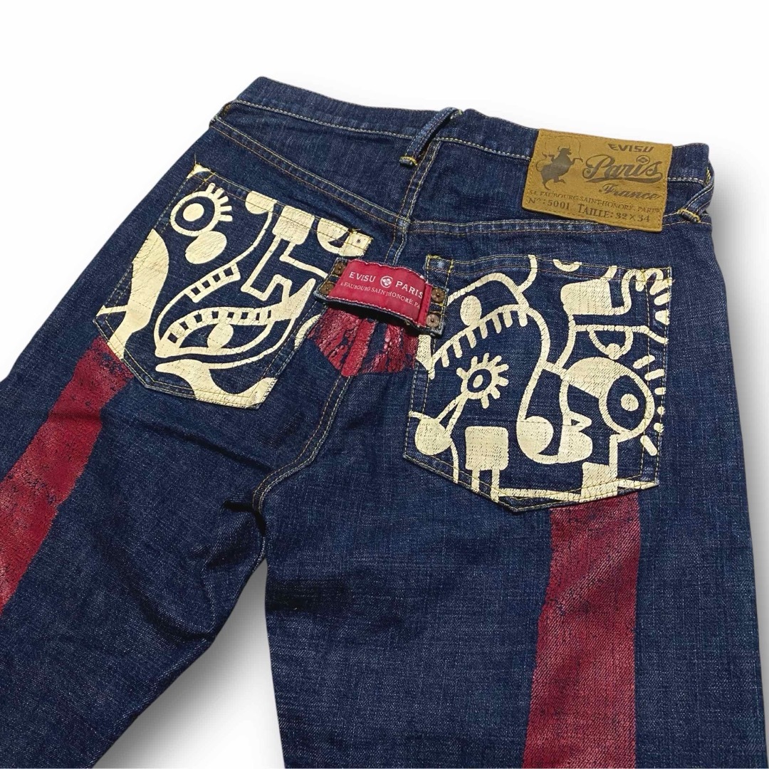 エヴィス EVISU Paris ピカソ 大黒 セルビッジ サイズ32 エヴィス EVISU Paris ピカソ 大黒 セルビッジ サイズ32
