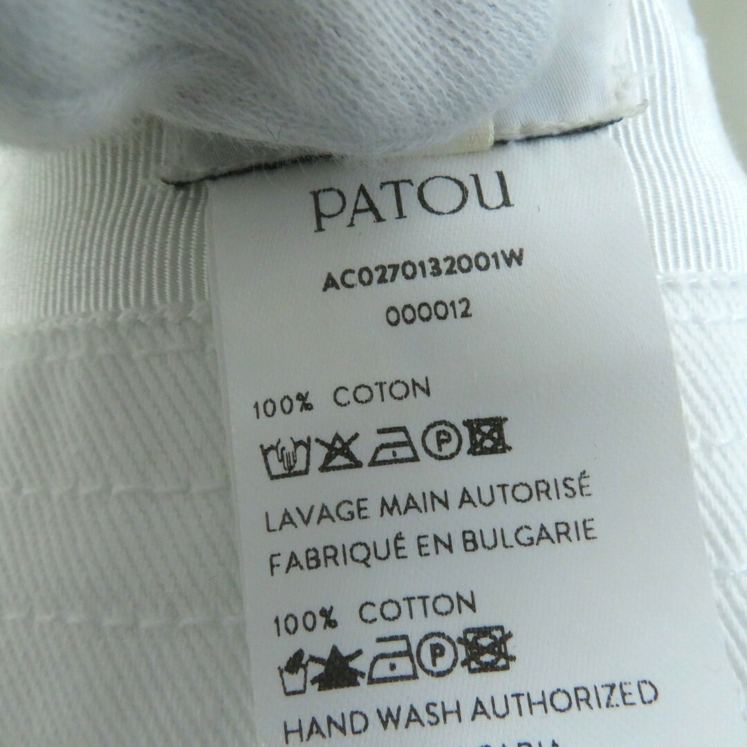 未使用品☆PATOU パトゥ AC0270132001W ロゴ入り オーガニック