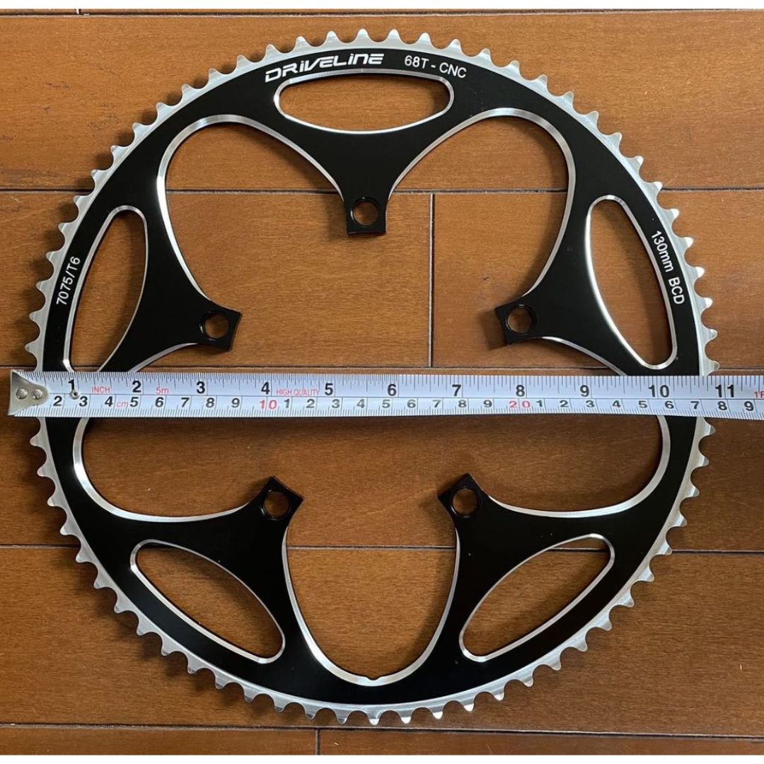 DRIVELINE 68Tチェーンリング7075 ブラック 新品 DRIVELINE 68Tチェーンリング7075 ブラック 新品