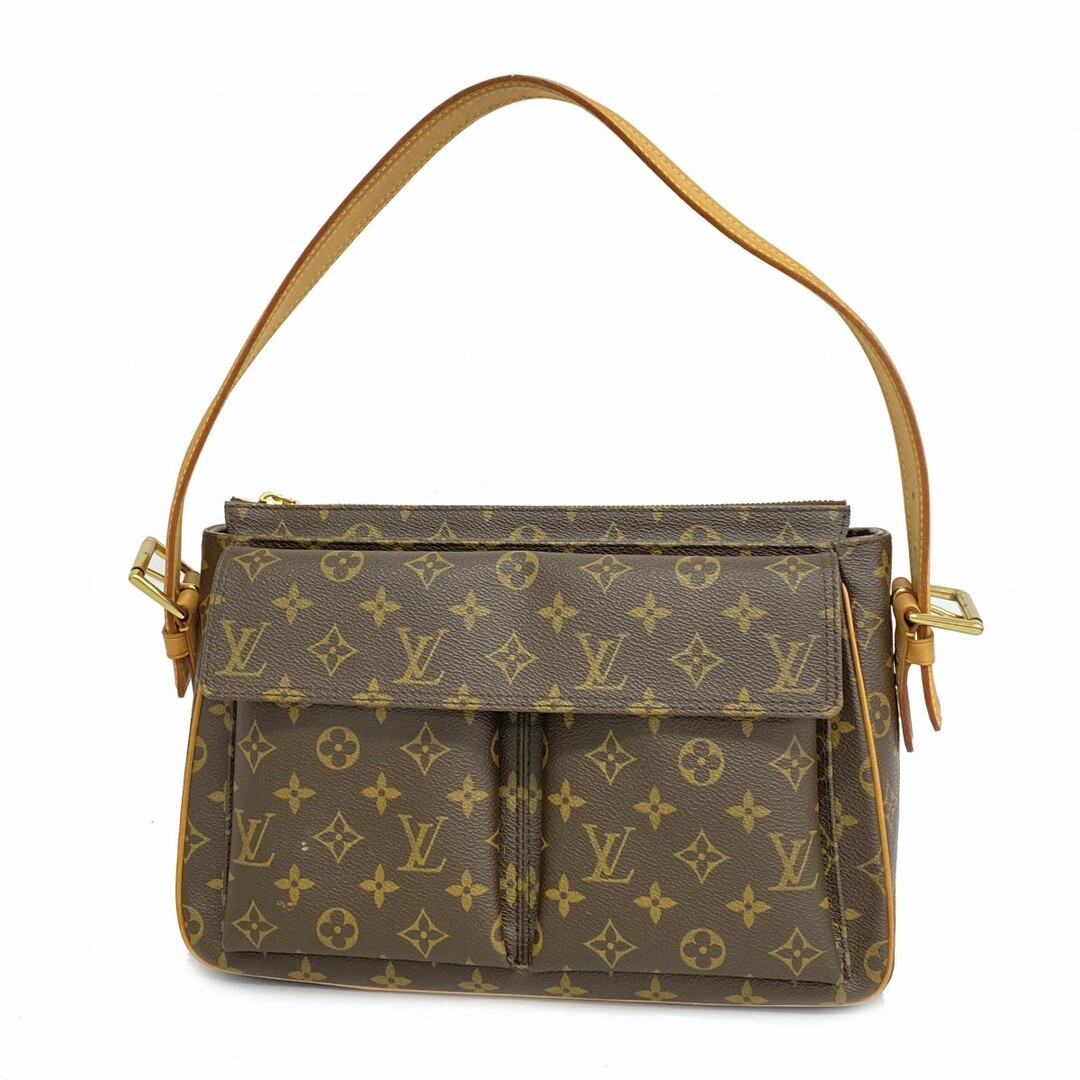 LOUIS VUITTON - 【4ua0487】ルイヴィトン ショルダーバッグ モノグラム ヴィバシテGM M51163 ブラウン【中古】レディース