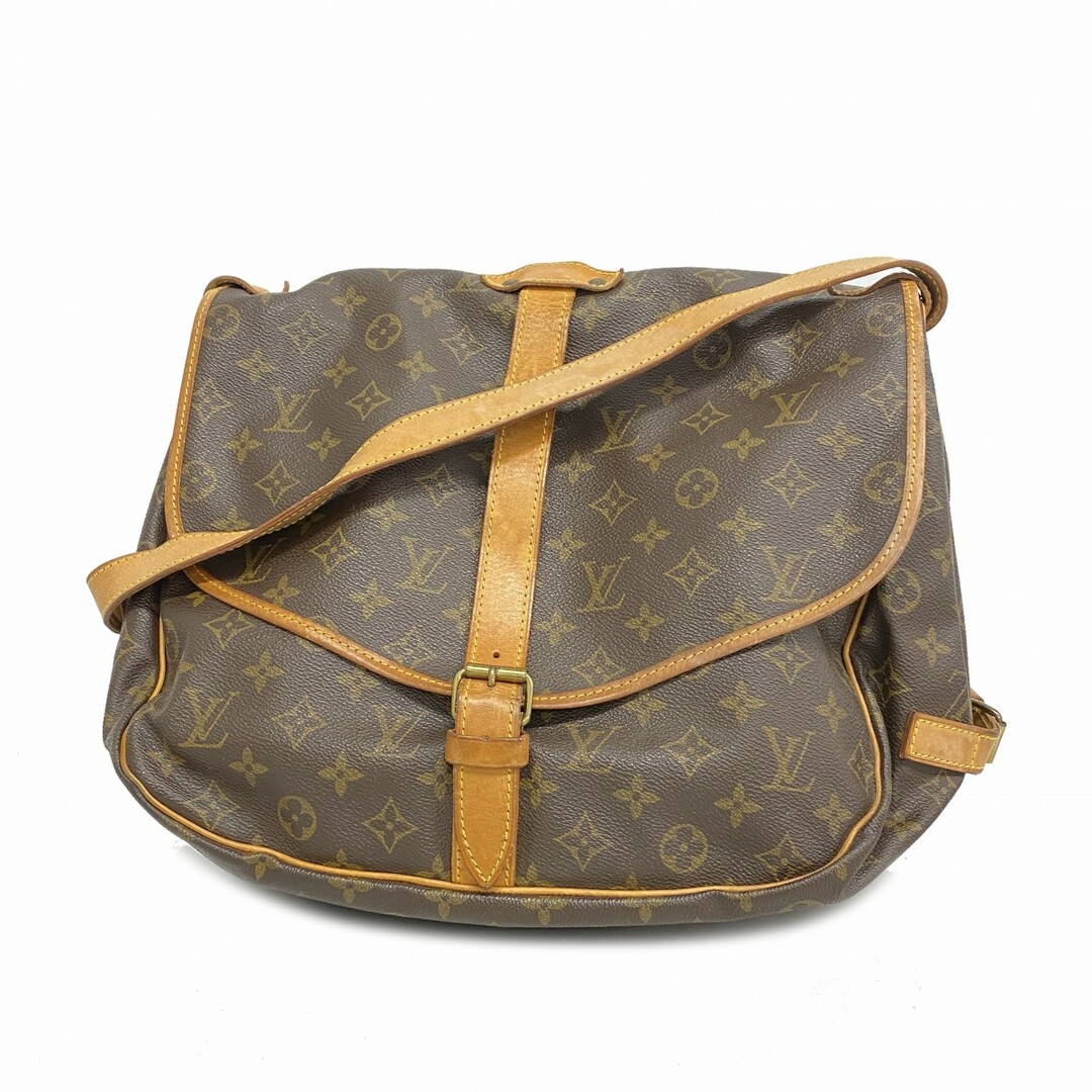 LOUIS VUITTON - 【4ua0535】ルイヴィトン ショルダーバッグ モノグラム ソミュール35 M42254 ブラウン【中古】レディース