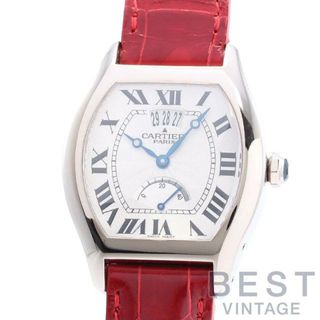 カルティエ(Cartier)の【OH済】 カルティエ 【CARTIER】 トーチュ LM デイト & パワーリザーブ CPCP W1542751 メンズ シルバー K18ホワイトゴールド 腕時計 時計 TORTUE LARGE MODEL DATE & POWER RESERVE CPCP SILVER K18WG 【中古】 (腕時計(アナログ))