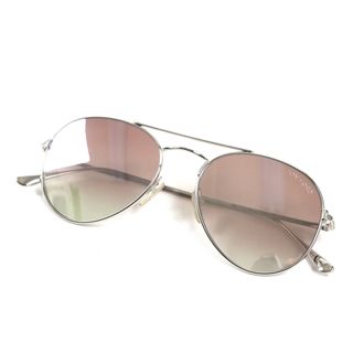 トムフォード(TOM FORD)の美品△TOM FORD トムフォード TF551 18Z Ace-02 パイロット グラデーション ミラーレンズ サングラス アイウェア シルバー バイオレット  55□17 145 イタリア製 メンズ オススメ◎(サングラス/メガネ)