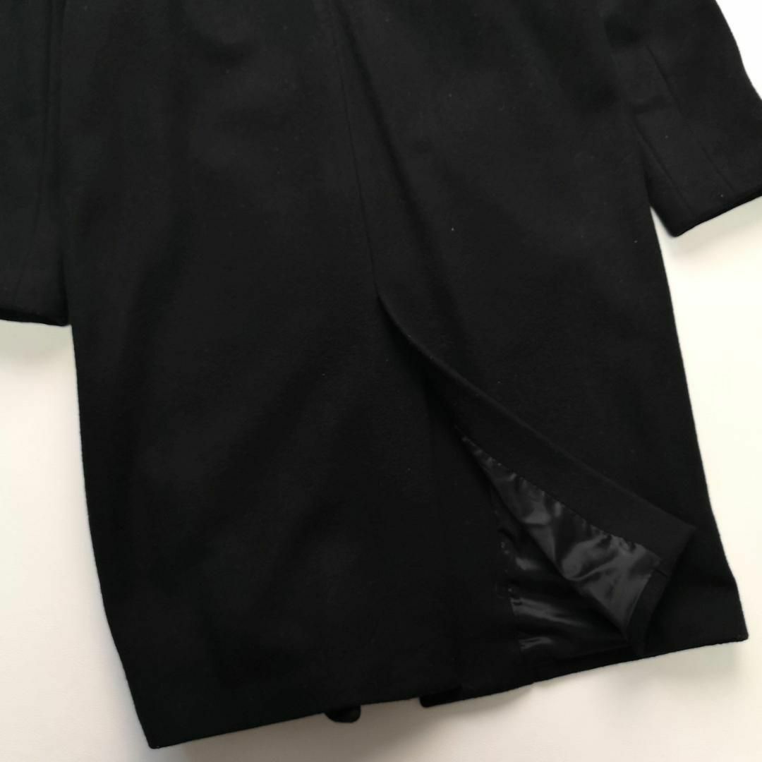 SCOT CLUB(スコットクラブ)のアーガ　スコットクラブ　ウール　スタンドカラー　ウール　ロングコート　黒　9号 レディースのジャケット/アウター(ロングコート)の商品写真