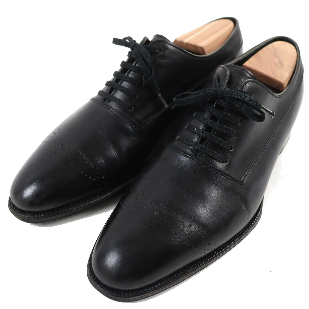 JOHN LOBB - 美品△John Lobb ジョンロブ 2003イヤーモデル 7000ラスト メダリオン プレーントゥ レザーシューズ ブラック 6 メンズ オススメ◎
