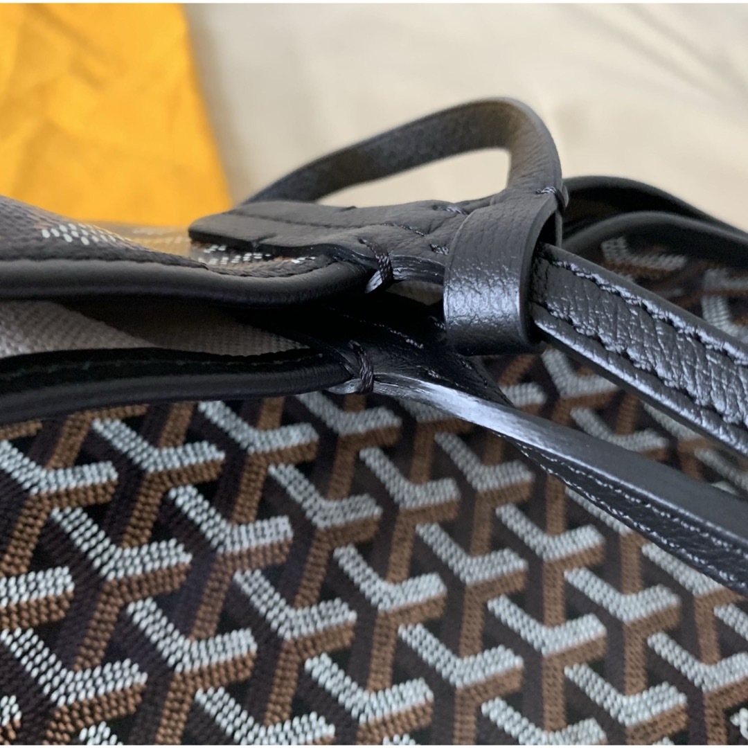 GOYARD - 正規品ゴヤール サンルイpm ブラック トートバッグの GOYARD - 正規品ゴヤール サンルイpm ブラック トートバッグの