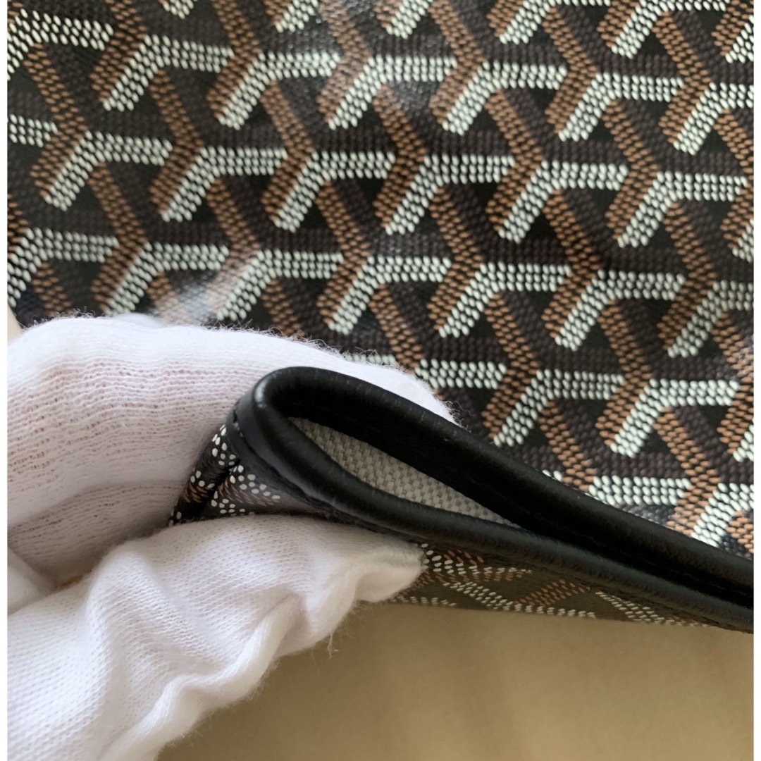 GOYARD - 正規品ゴヤール サンルイpm ブラック トートバッグの GOYARD - 正規品ゴヤール サンルイpm ブラック トートバッグの