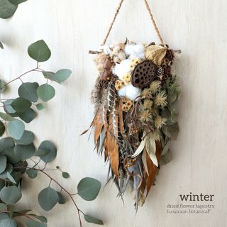 専用*winter*コットン&ハスの実 ドライフラワータペストリー 専用*winter*コットン&ハスの実 ドライフラワータペストリー