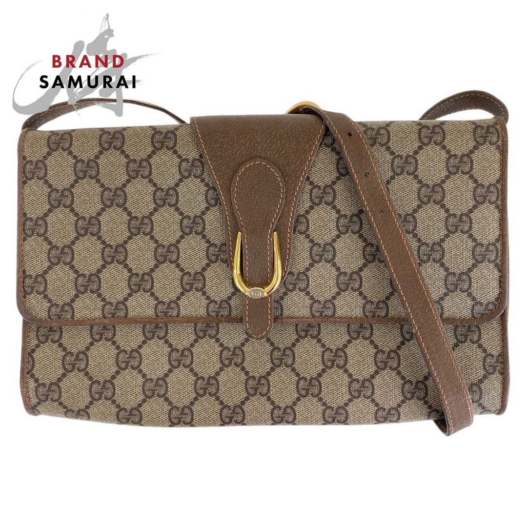 GUCCI グッチ ヴィンテージ オールグッチ ブラウン ゴールド金具 GUCCI グッチ ヴィンテージ オールグッチ ブラウン ゴールド金具