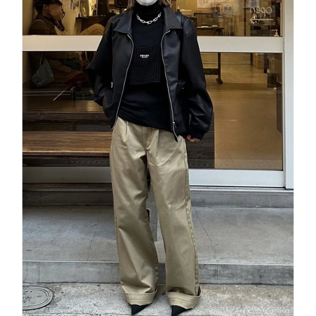 ok.soon×dickiesコラボワイドチノパンツ ok.soon×dickiesコラボワイドチノパンツ