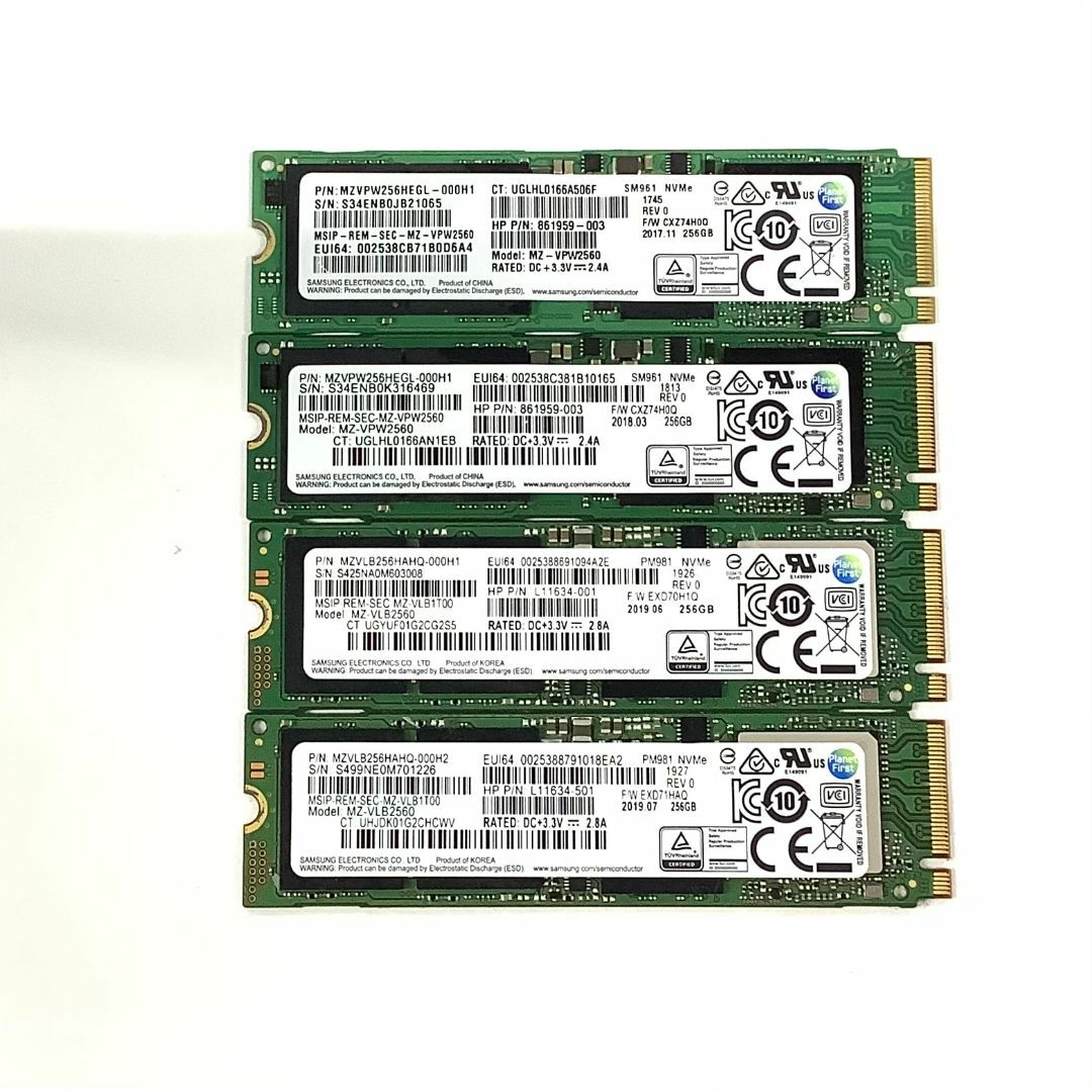 RW-72 SAMSUNG NVMe 256GB SSD 4点