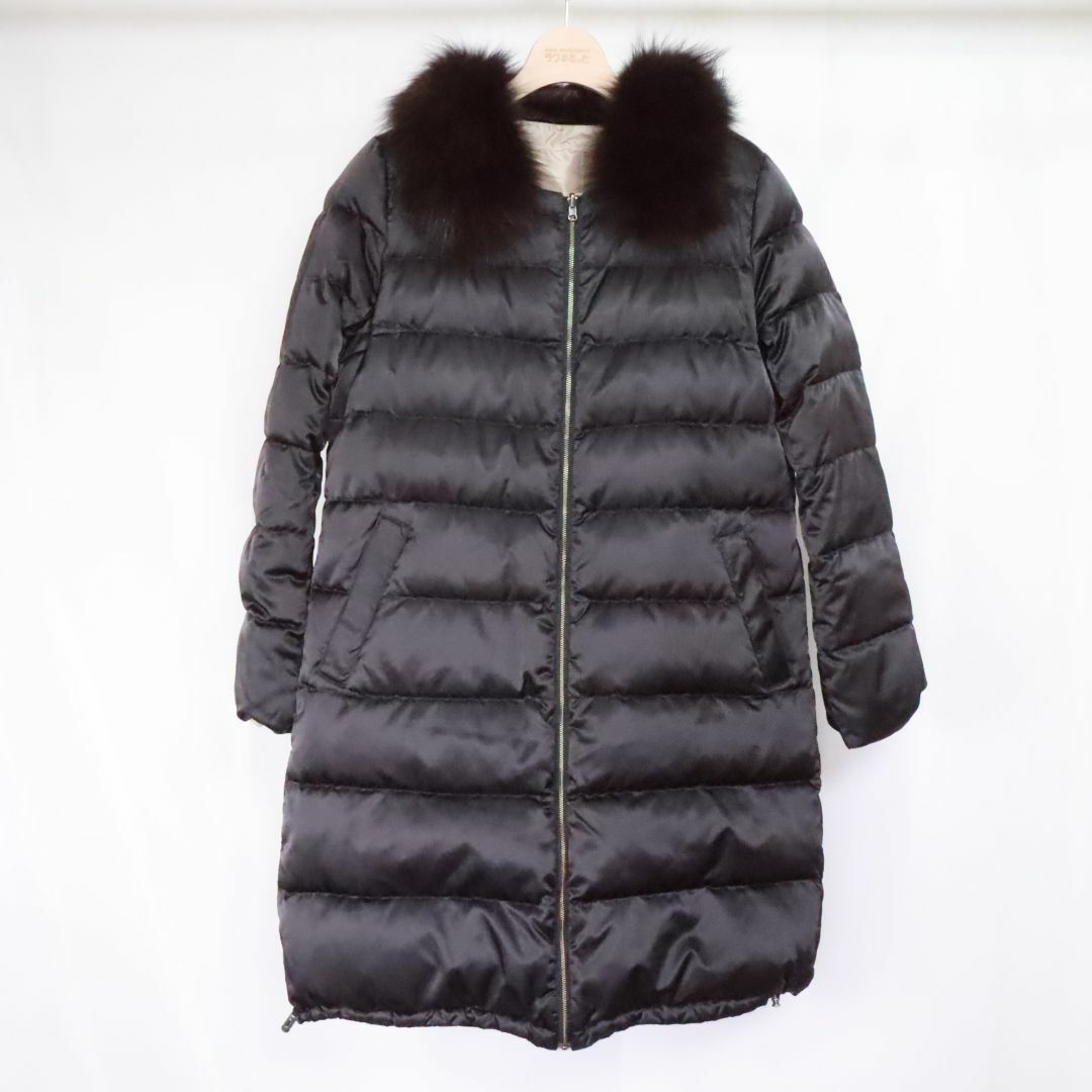 BARNEYS NEW YORK - BARNEY’S NEW YORK バーニーズ ニューヨーク　リバーシブルロングダウンコート　黒　Ⅿ