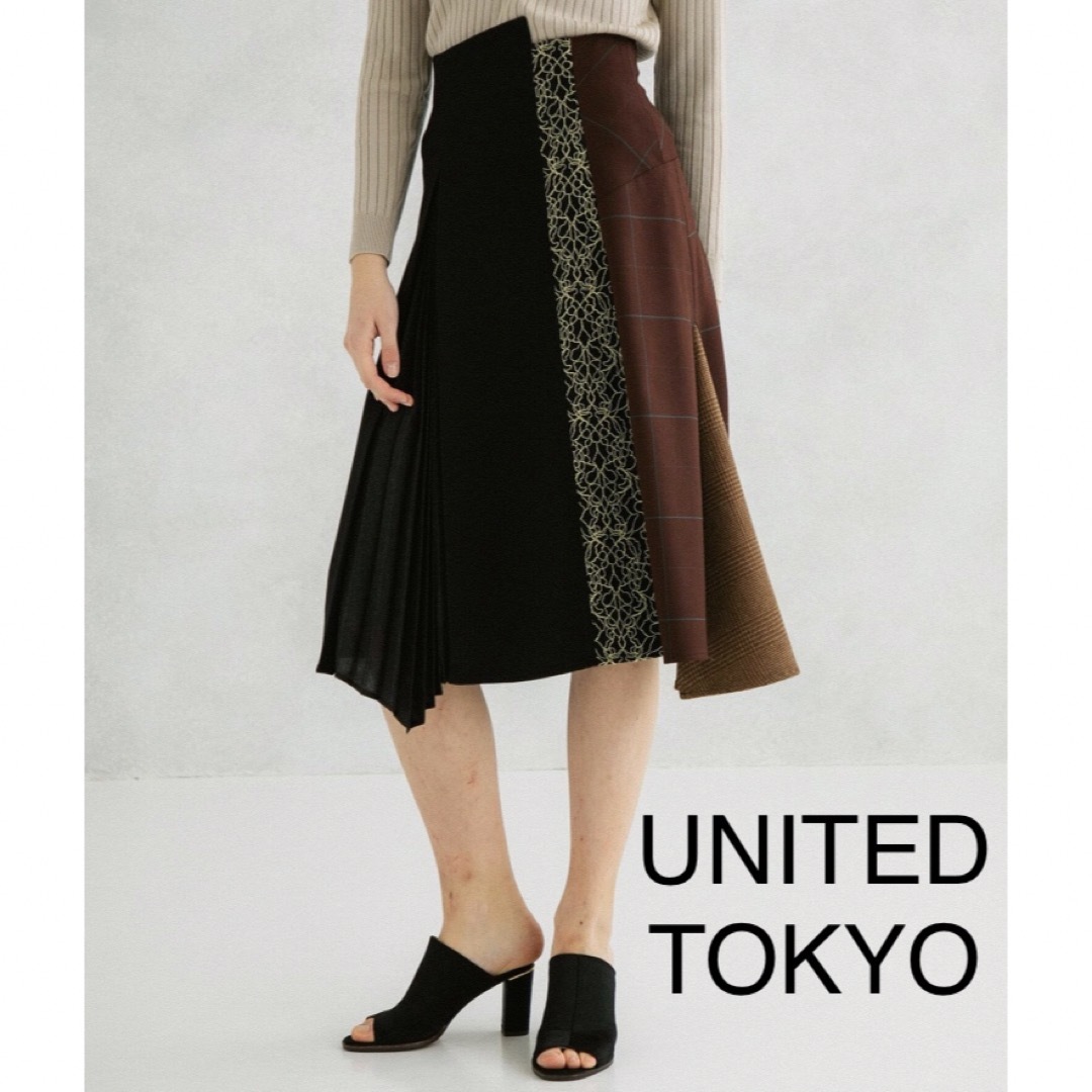 UNITED TOKYO - UNITED TOKYO ツイードブロックスカート