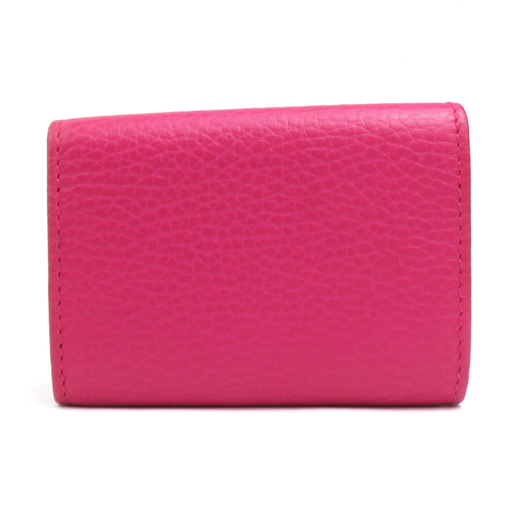 GUCCI - グッチ GUCCI 三つ折り財布 GGマーモント レザー ピンク GUCCI - グッチ GUCCI 三つ折り財布 GGマーモント レザー ピンク