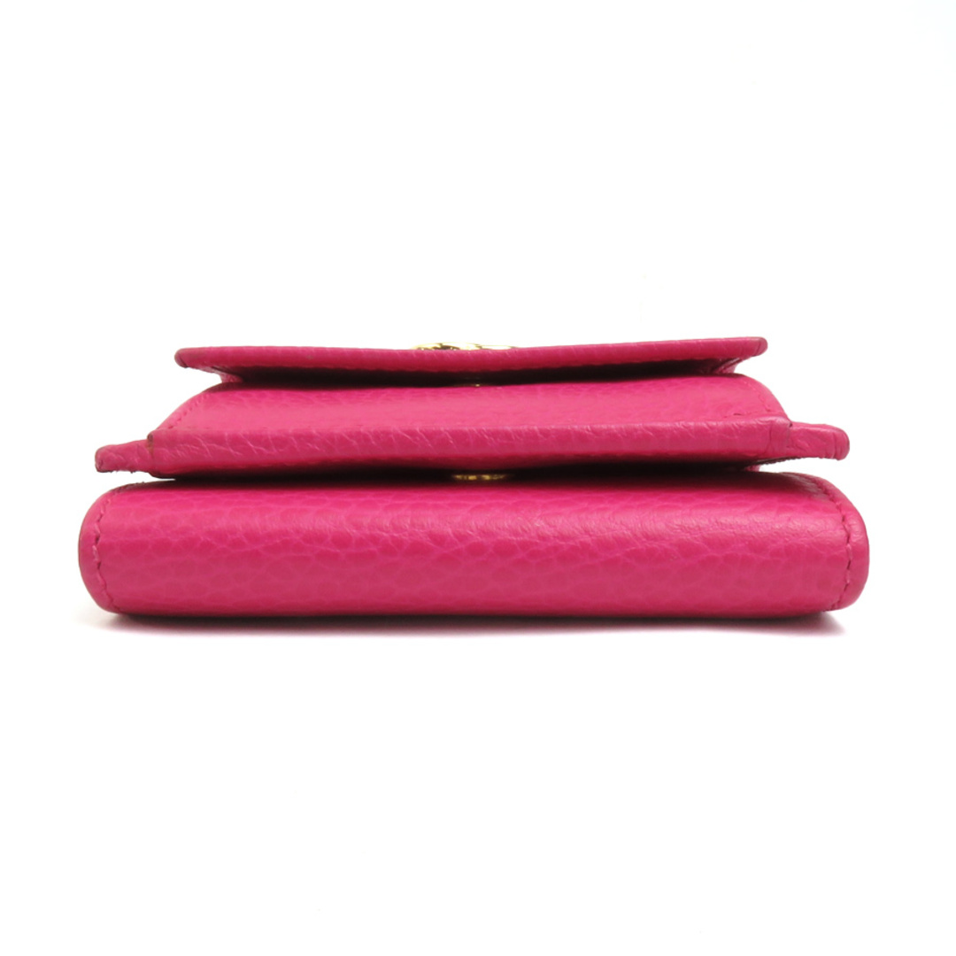GUCCI - グッチ GUCCI 三つ折り財布 GGマーモント レザー ピンク GUCCI - グッチ GUCCI 三つ折り財布 GGマーモント レザー ピンク