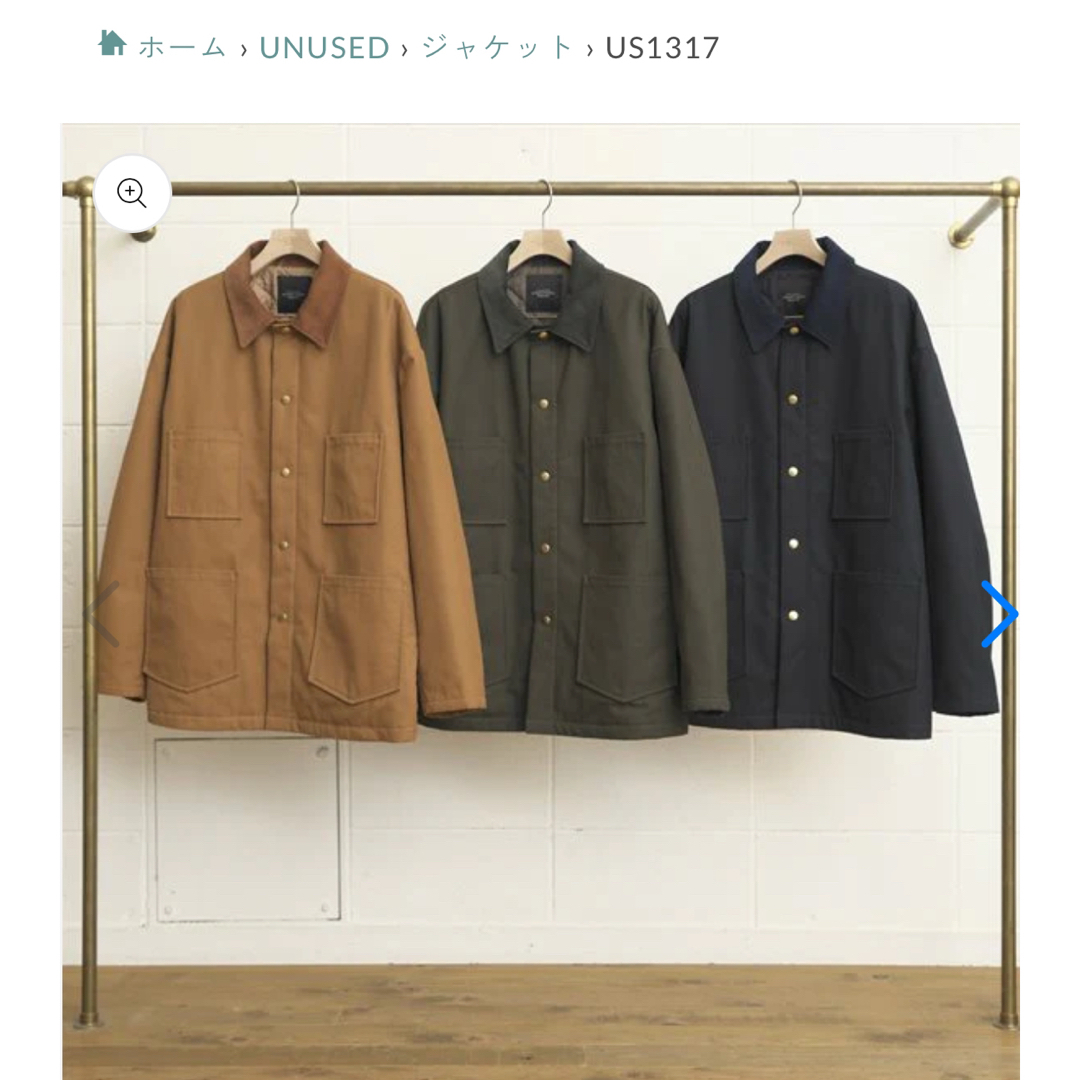 UNUSED US1317アンユーズド カバーオールダックジャケット OLIVE UNUSED US1317アンユーズド カバーオールダックジャケット OLIVE