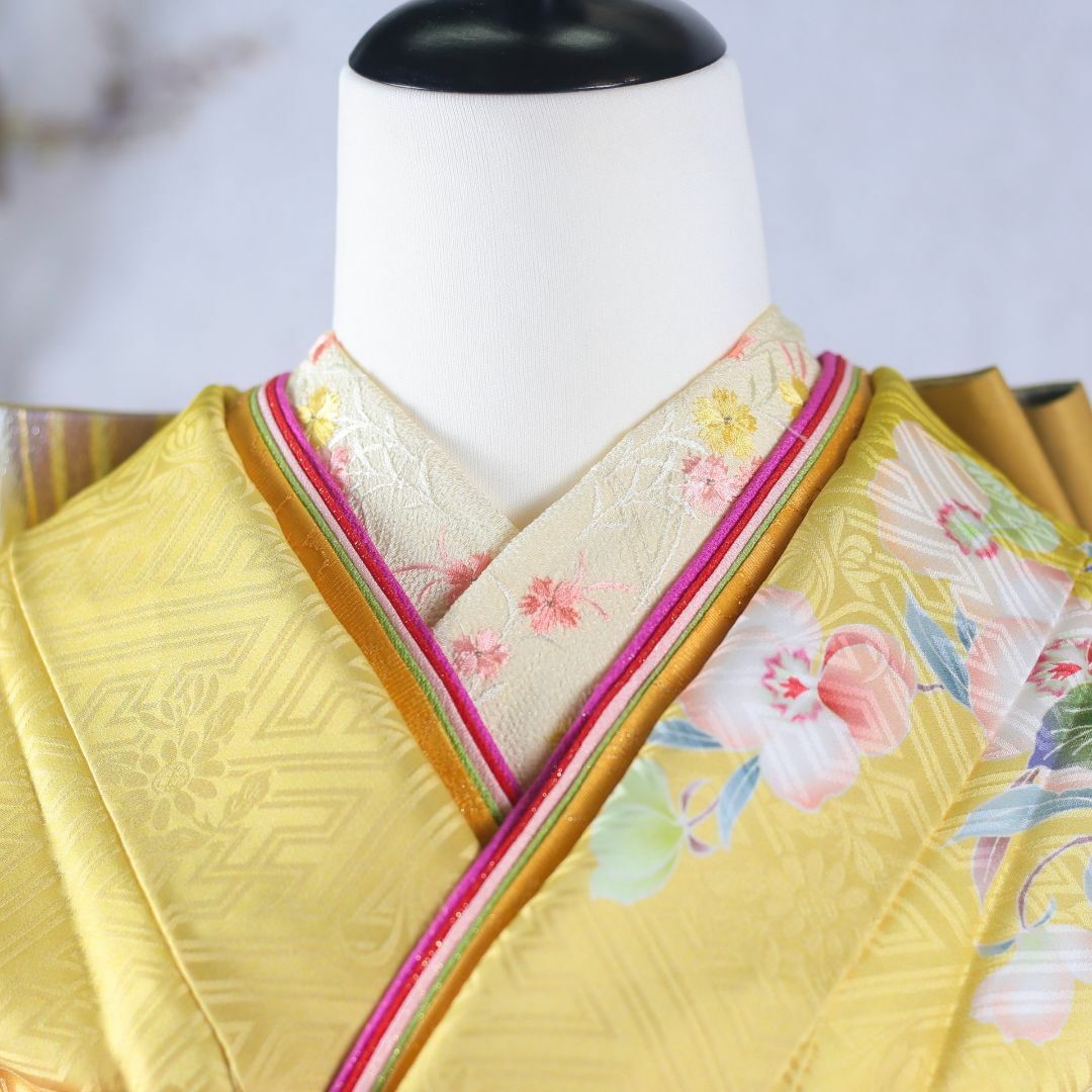 大人気新品をすべて クリーム 身丈180cm 裄69cm 振袖フルセット 黄色 2688 サイズ L 着物・浴衣