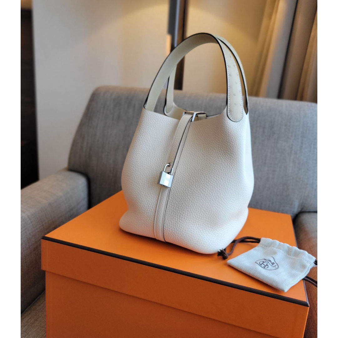 HERMES - 【希少】ピコタンロックMM タッチ　トリヨンクレマンス　オーストリッチ