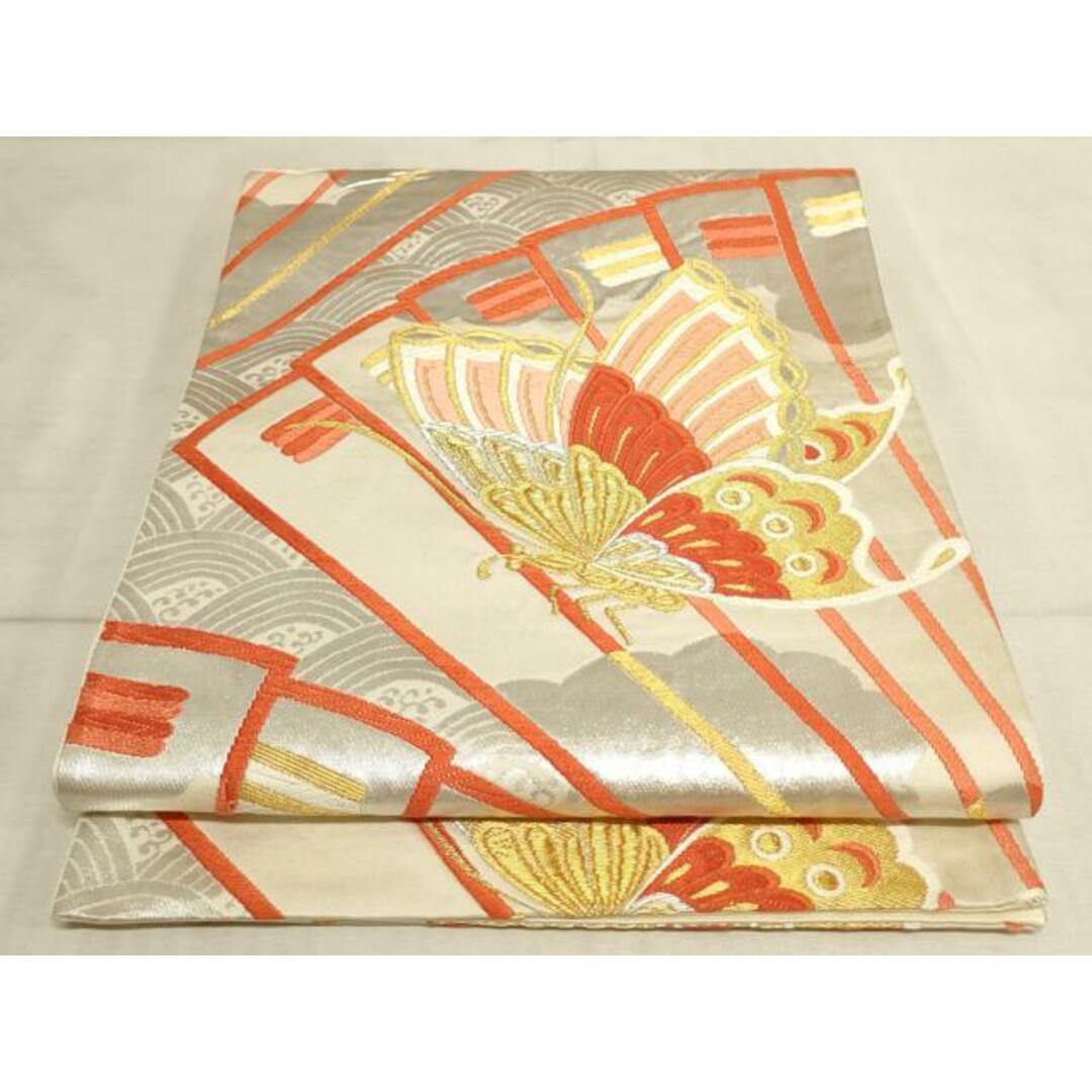 平和屋着物◎六通柄袋帯 吉祥花文 金銀糸 正絹 逸品 CAAI3855ku 平和屋着物◎六通柄袋帯 吉祥花文 金銀糸 正絹 逸品 CAAI3855ku