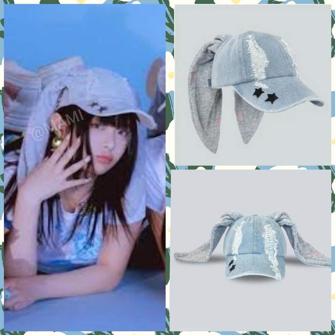 🐰ウサギ耳キャップ /ハニ🐰 NewJeans ニュージーンズ ニュジ 🐰ウサギ耳キャップ /ハニ🐰 NewJeans ニュージーンズ ニュジ