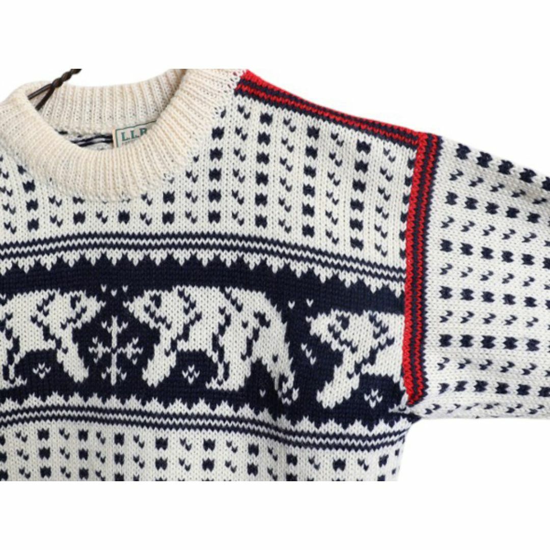 超美品 L.L.Bean ニット ウール ノルディック エルエルビーン 80s - 男性用