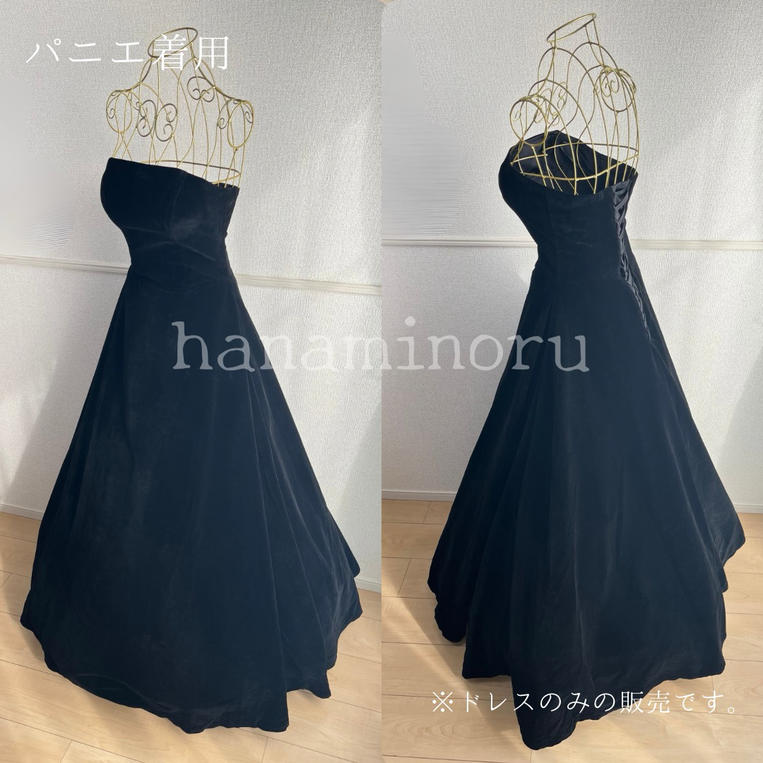 ベロア 黒 前撮り ドレス パーティー ウェディング フォト ベロア 黒 前撮り ドレス パーティー ウェディング フォト