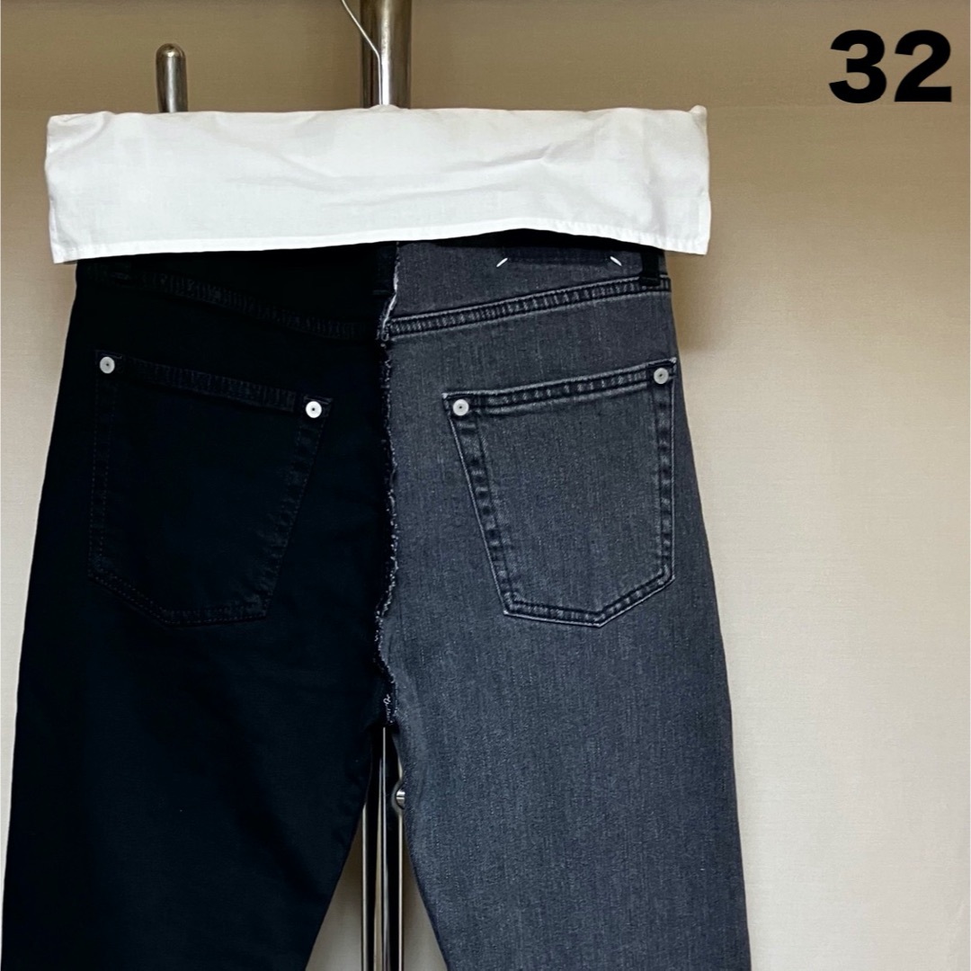 Maison Margiela（旧Maison Martin Margiela） - 新品 32 マルジェラ 23ss 再構築 ストレート デニム 黒系 7073