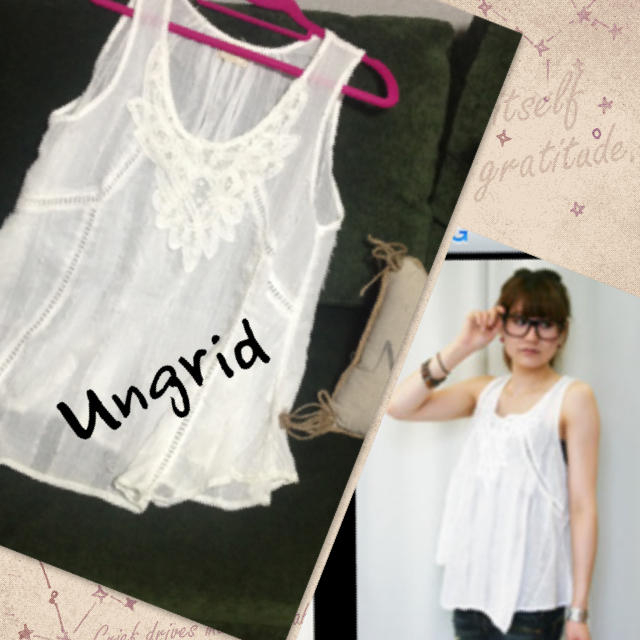 Ungrid(アングリッド)のUngridバテンレースT/T再値下げ♪ レディースのトップス(タンクトップ)の商品写真