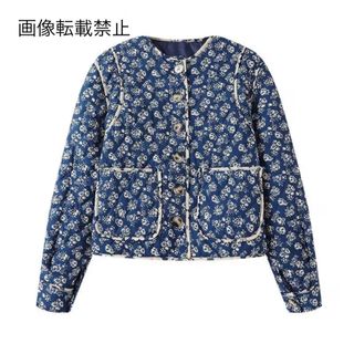 🔔12月新作🍷16072◆vintage レトロ 花柄 ダウンジャケット(ダウンジャケット)
