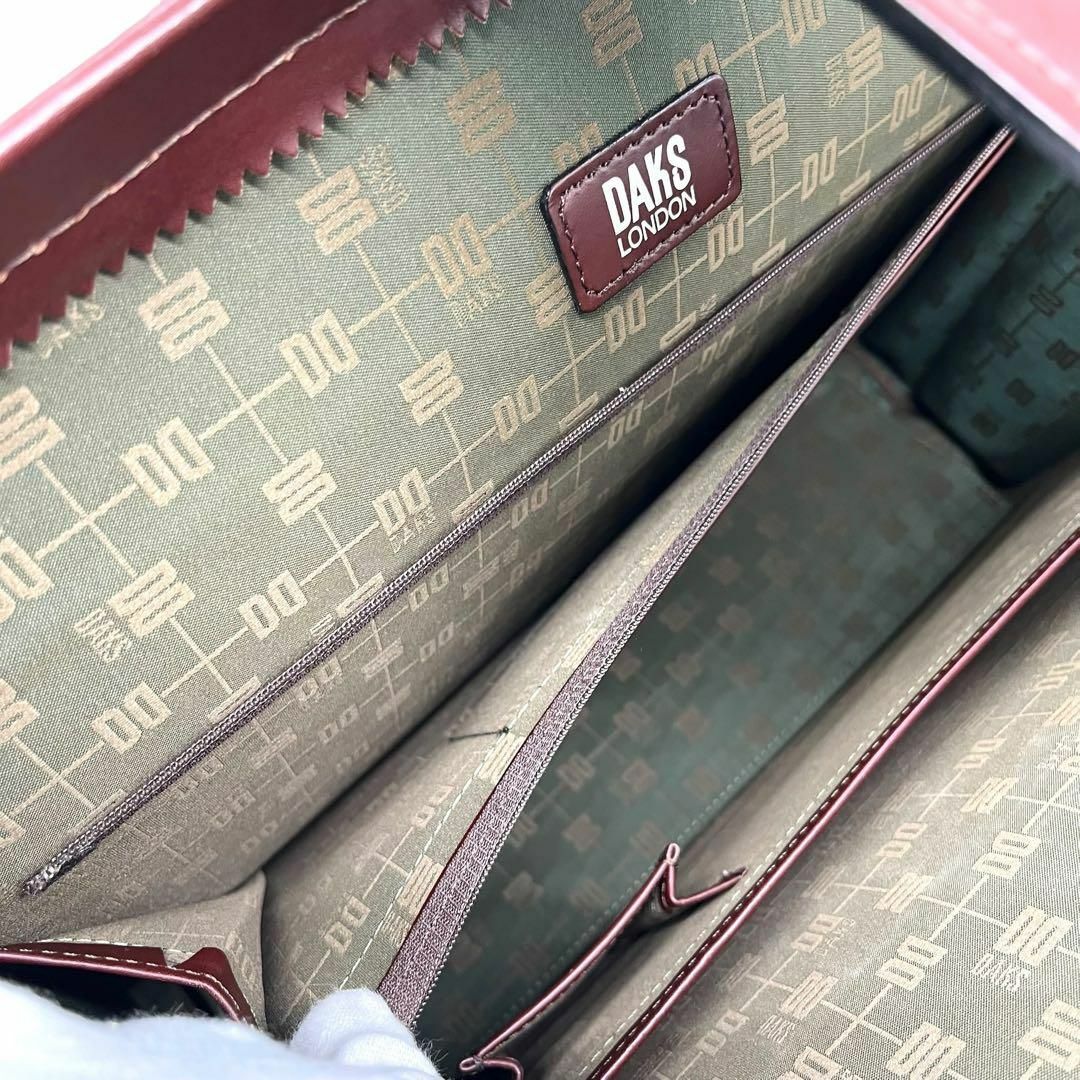 DAKS - 希少美品 1184 DAKS ダレスバッグ 本革 ボルドー B4収納 DAKS - 希少美品 1184 DAKS ダレスバッグ 本革 ボルドー B4収納
