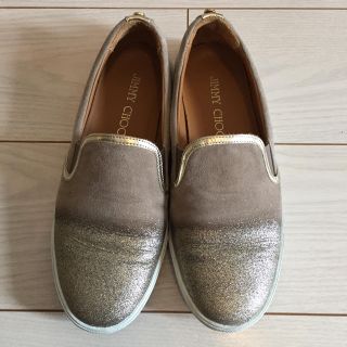 ジミーチュウ(JIMMY CHOO)のJimmy Choo ジミーチュウ スリッポン ベージュ ゴールド(スリッポン/モカシン)