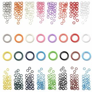 PandaHall 丸カン カラー 480個 16色 丸環 マルカン 8mm リ(その他)