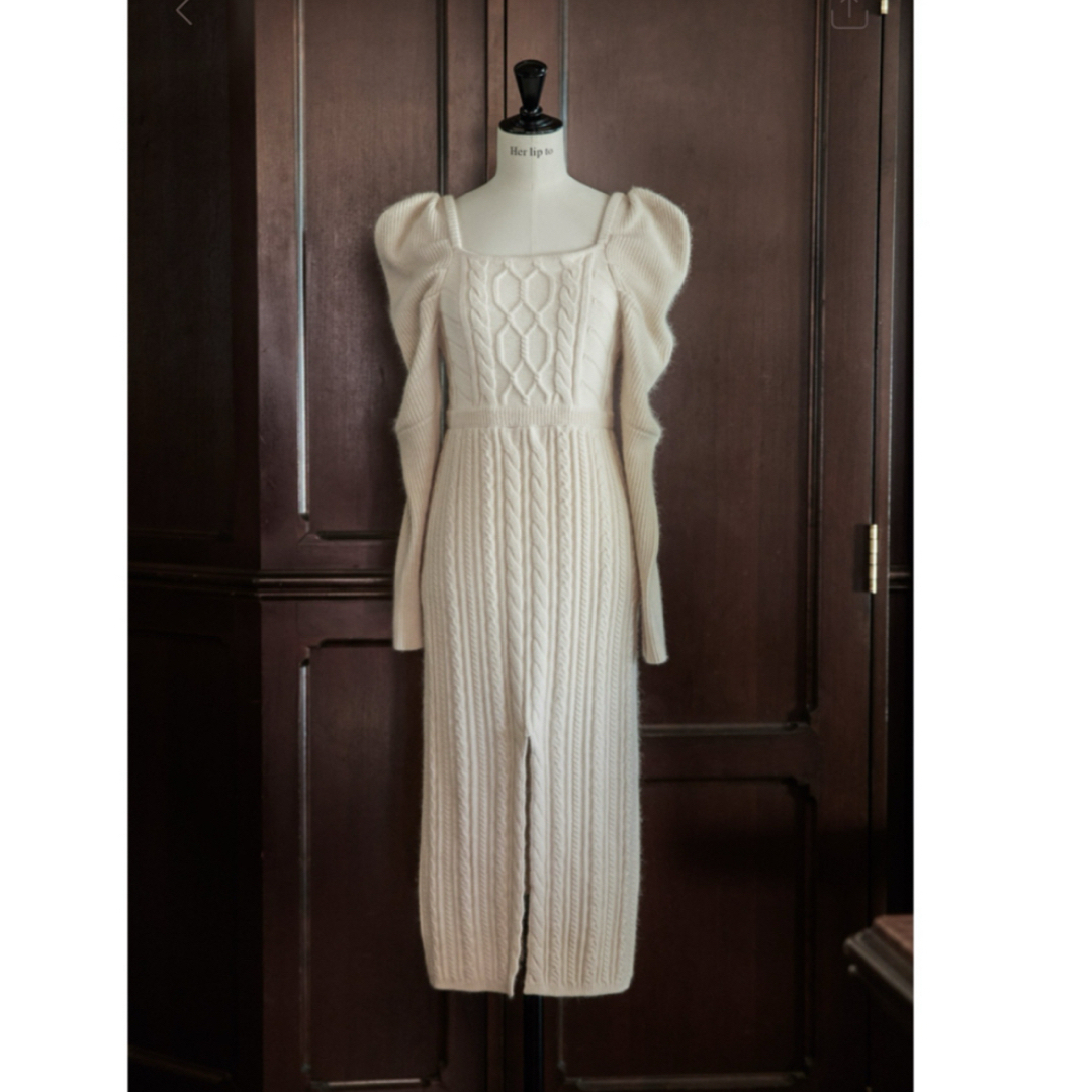 Her lip to - herlipto Bambina Cable Knit Dressの通販 by shop Her lip to - herlipto Bambina Cable Knit Dressの通販 by shop