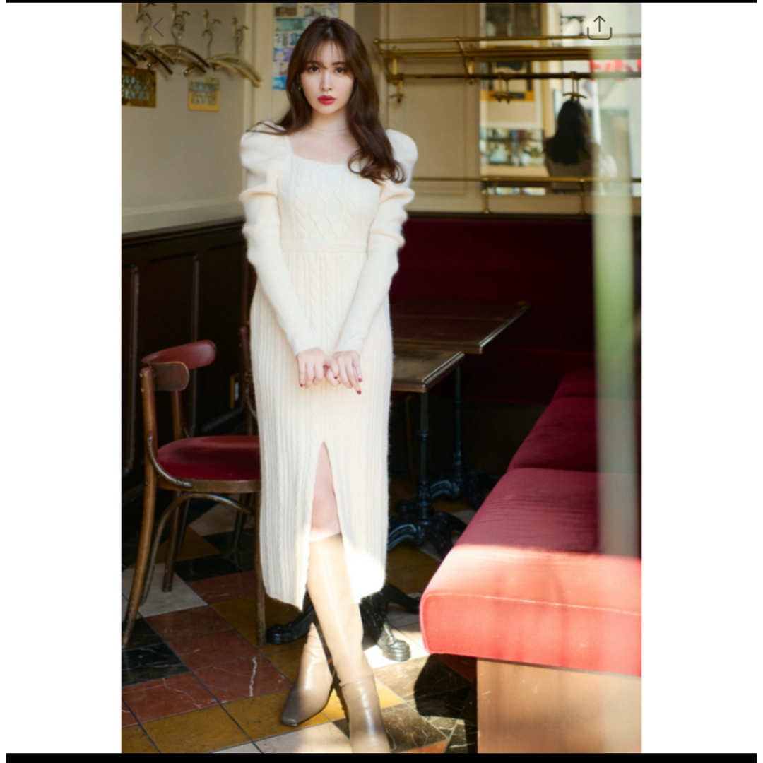Her lip to - herlipto Bambina Cable Knit Dressの通販 by shop Her lip to - herlipto Bambina Cable Knit Dressの通販 by shop