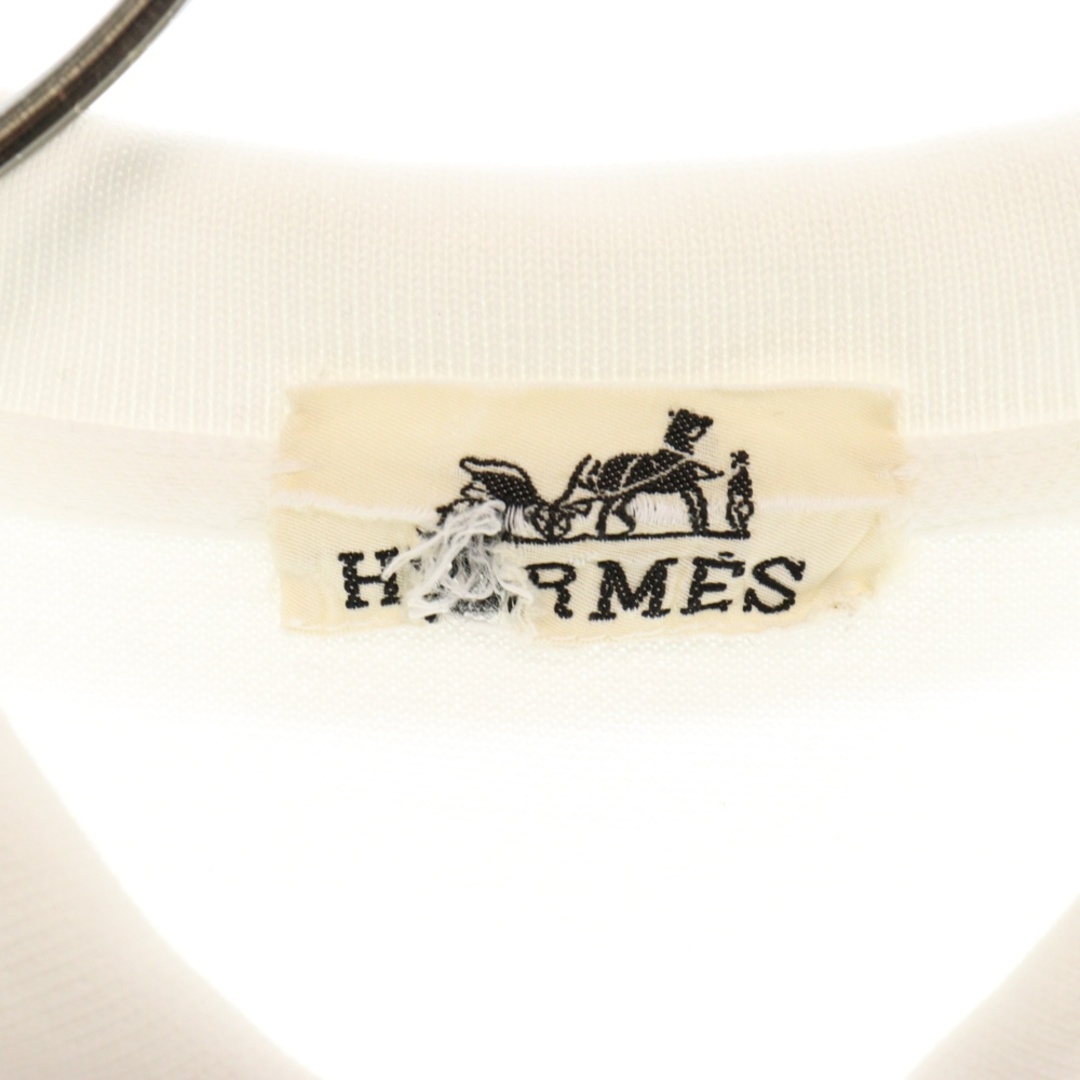 HERMES - HERMES エルメス ロゴ刺繍 コットン 半袖ポロシャツ HERMES - HERMES エルメス ロゴ刺繍 コットン 半袖ポロシャツ