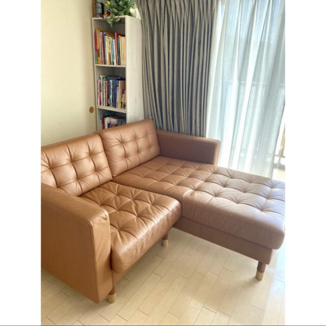 IKEA - LANDSKRONA 合皮3人掛けコーナーソファーの通販 by ゆみ IKEA - LANDSKRONA 合皮3人掛けコーナーソファーの通販 by ゆみ