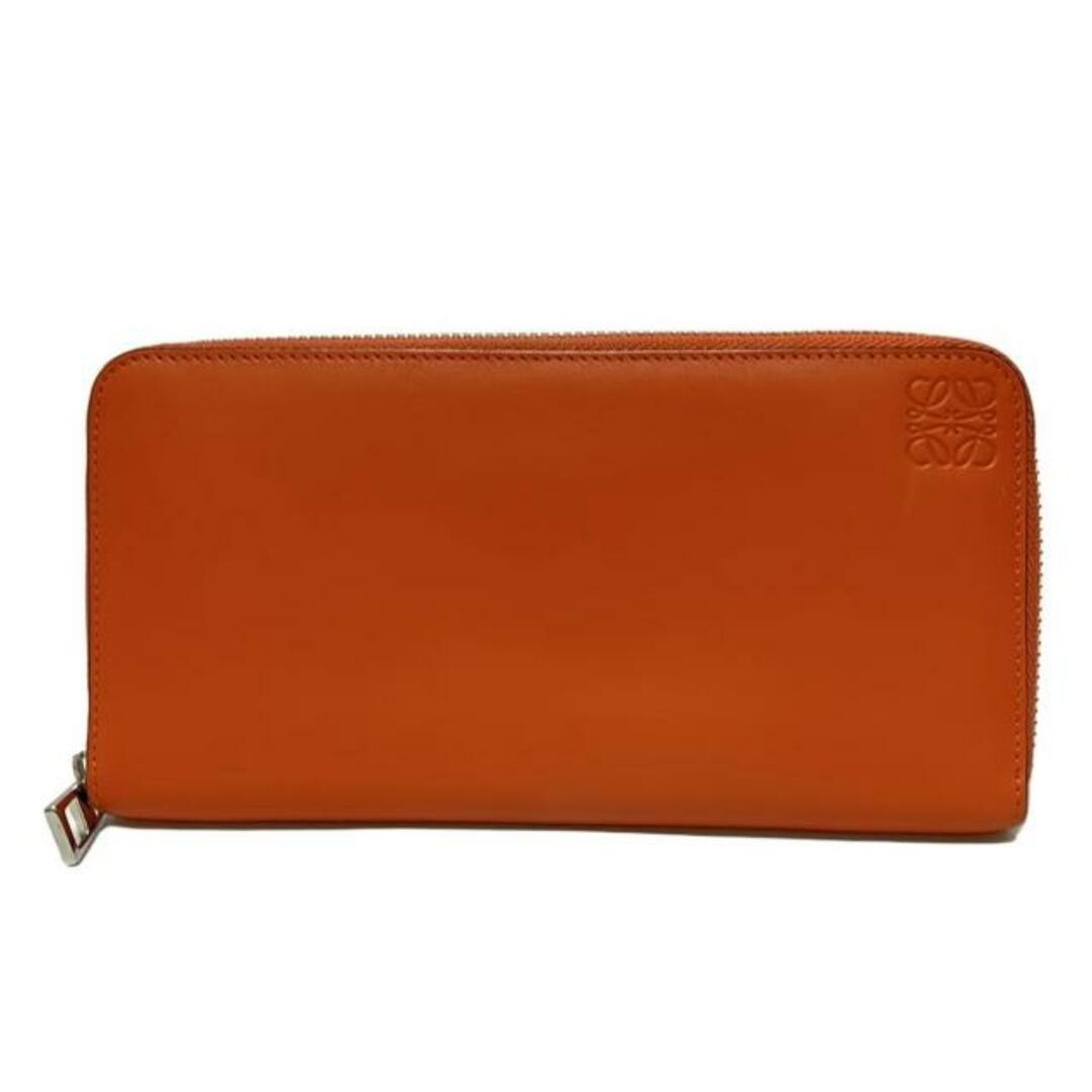 LOEWE(ロエベ) 長財布 - オレンジ ラウンドファスナー レザー LOEWE(ロエベ) 長財布 - オレンジ ラウンドファスナー レザー