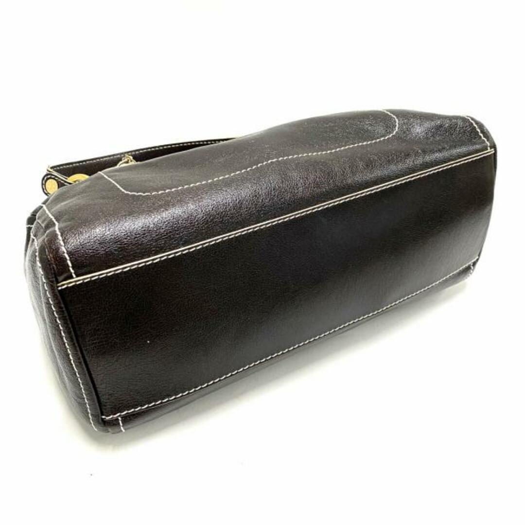CELINE(セリーヌ) ハンドバッグ - ダークブラウン レザー CELINE(セリーヌ) ハンドバッグ - ダークブラウン レザー