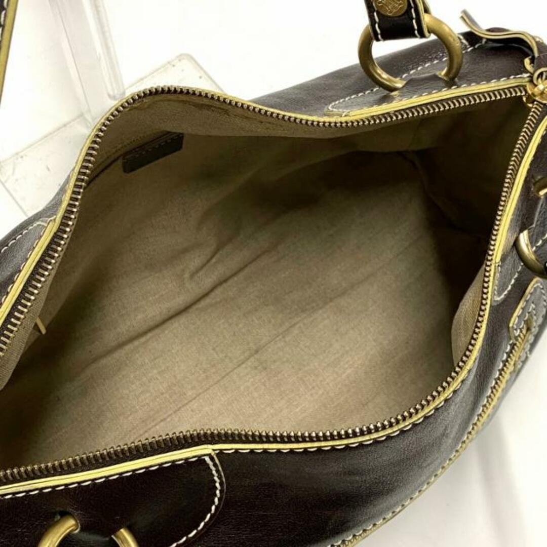 CELINE(セリーヌ) ハンドバッグ - ダークブラウン レザー CELINE(セリーヌ) ハンドバッグ - ダークブラウン レザー