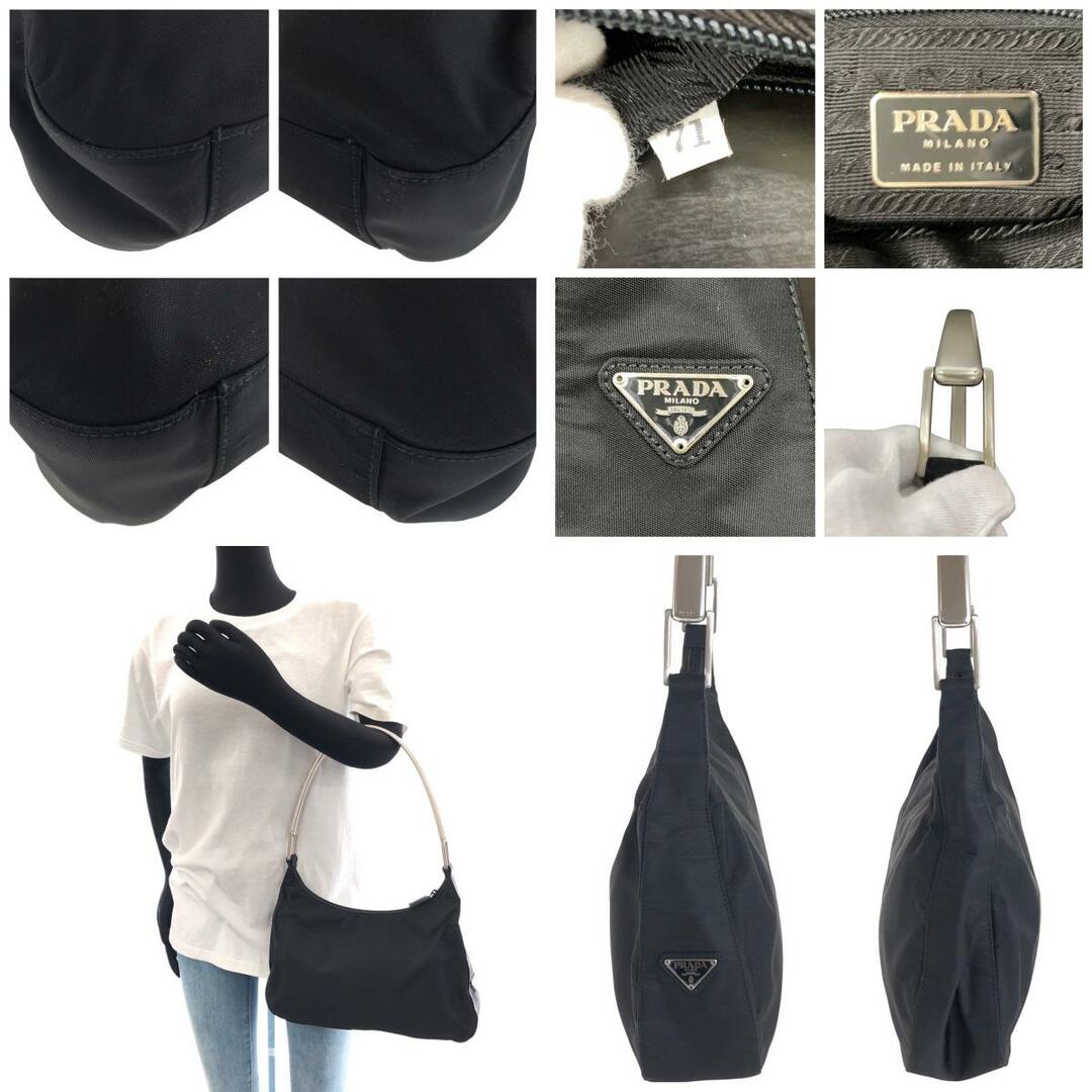 美品 PRADA プラダ テスート 三角ロゴプレート ブラック 黒 美品 PRADA プラダ テスート 三角ロゴプレート ブラック 黒