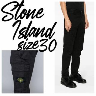 【定価8万】STONE ISLAND カーゴパンツ ブラック 30 32710(ワークパンツ/カーゴパンツ)