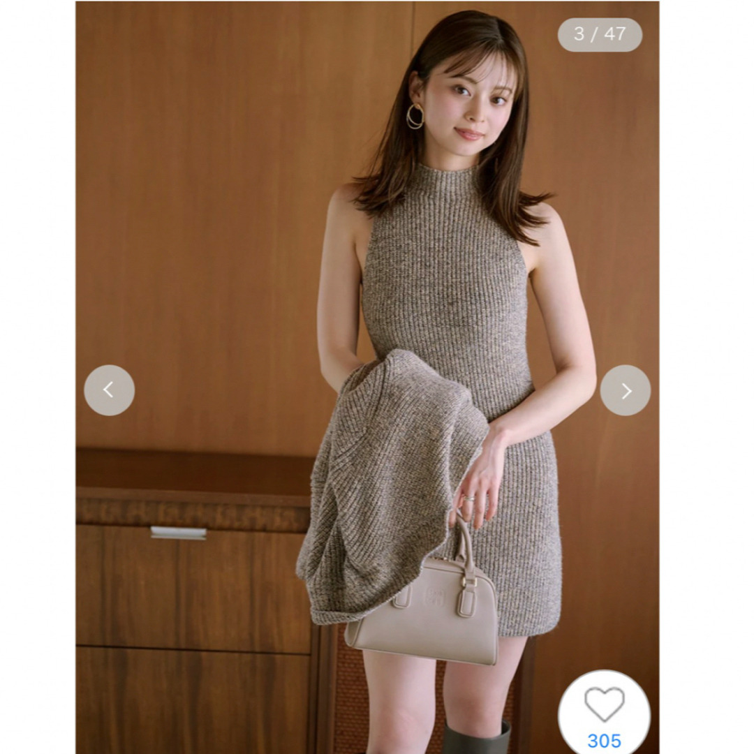 SNIDEL ミニニットワンピース ニットジャケット SNIDEL ミニニットワンピース ニットジャケット