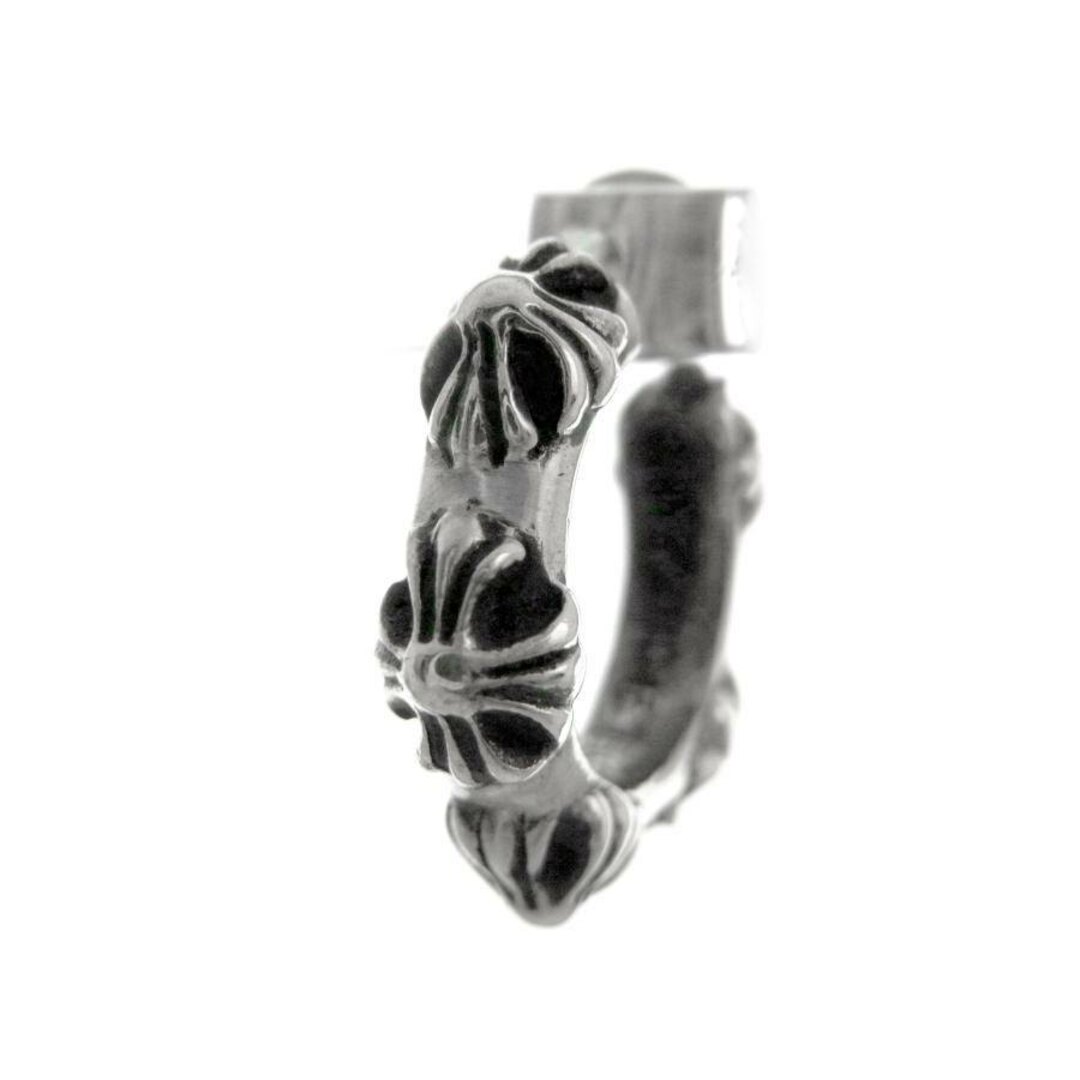 Chrome かため Hearts シルバー フープピアス 片耳用 Chrome かため Hearts シルバー フープピアス 片耳用