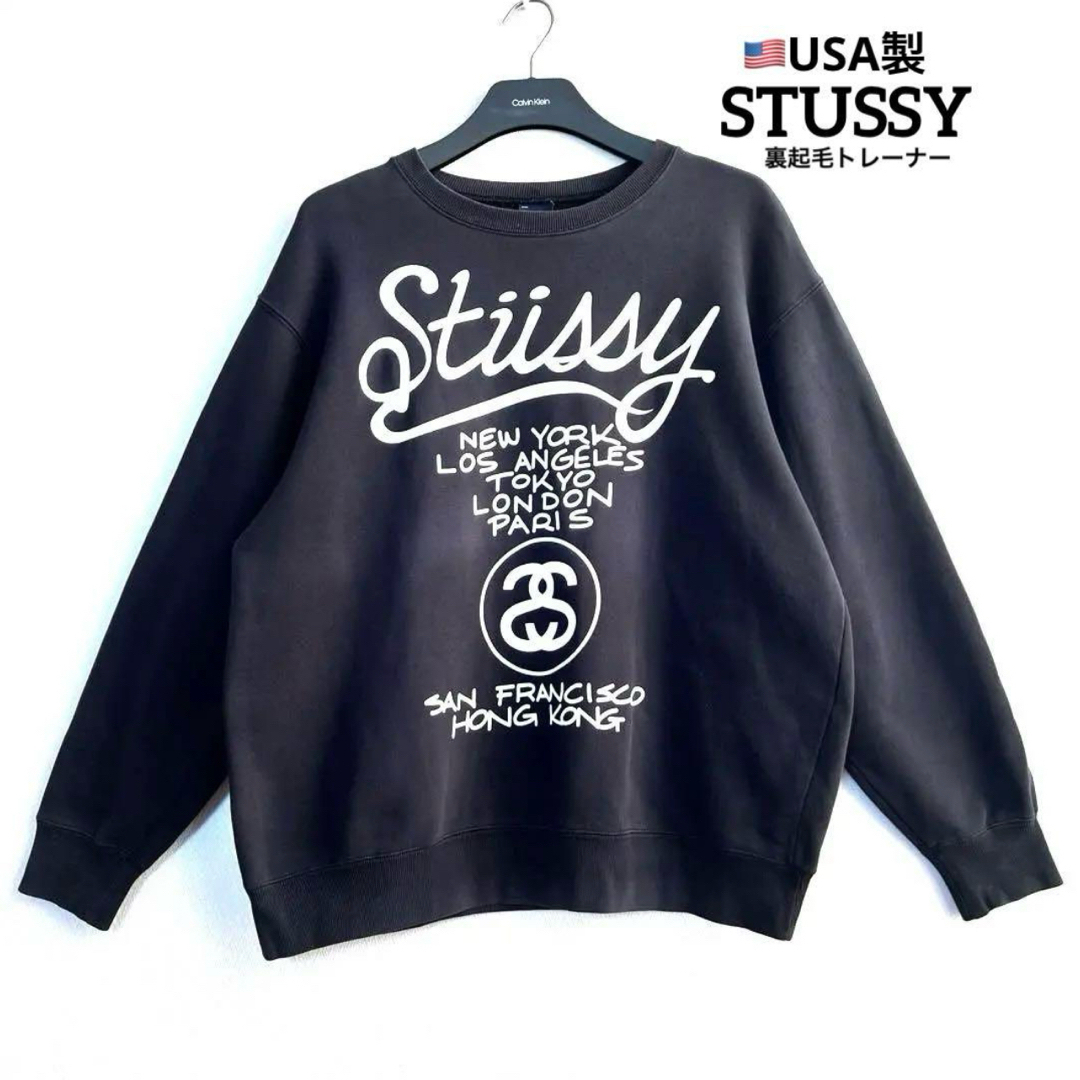 STUSSY - vintage80's オールドステューシーUSA製トレーナーXLの STUSSY - vintage80's オールドステューシーUSA製トレーナーXLの