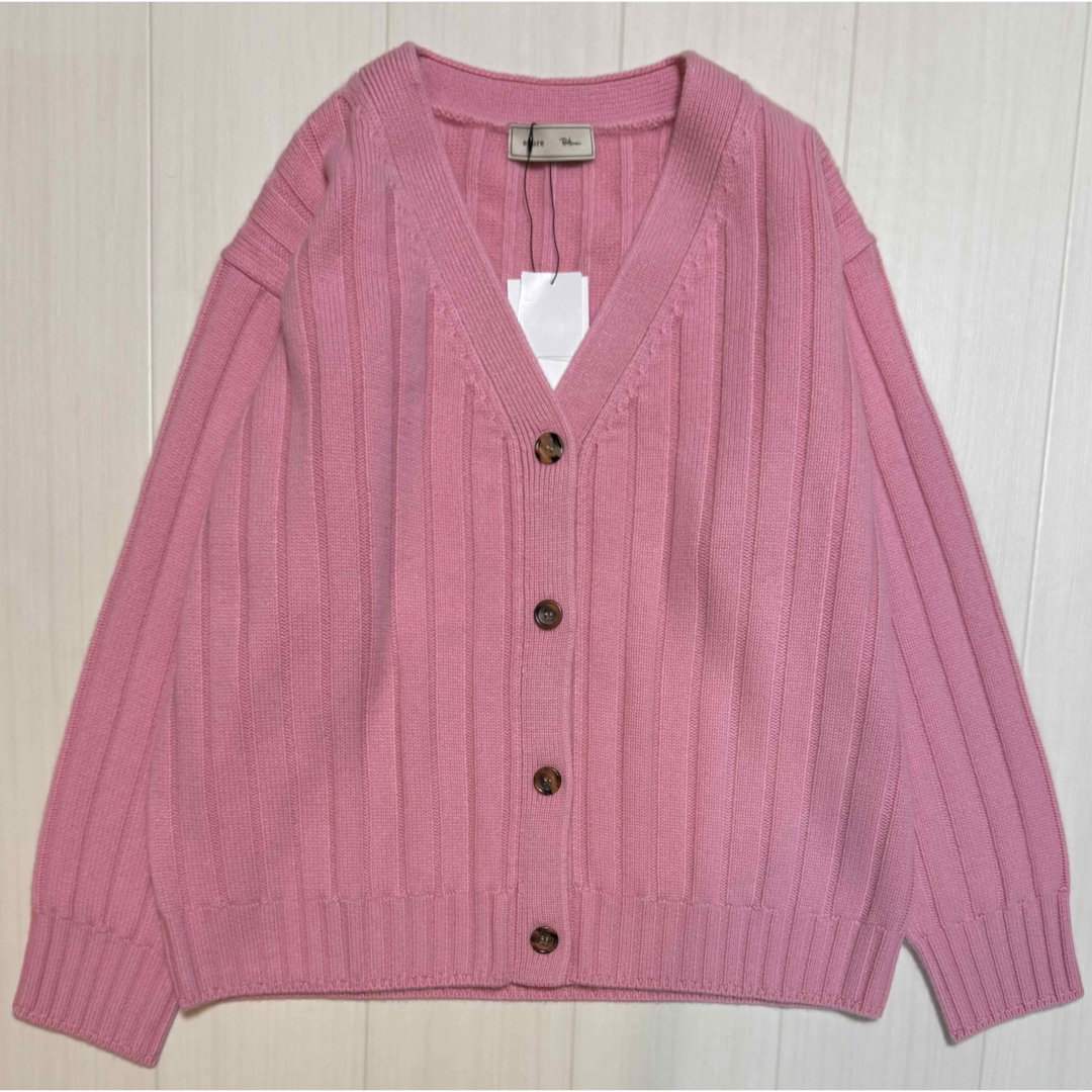ebure - 新品 エブール ローゲージ カシミヤ Vネックワイドリブ ebure - 新品 エブール ローゲージ カシミヤ Vネックワイドリブ